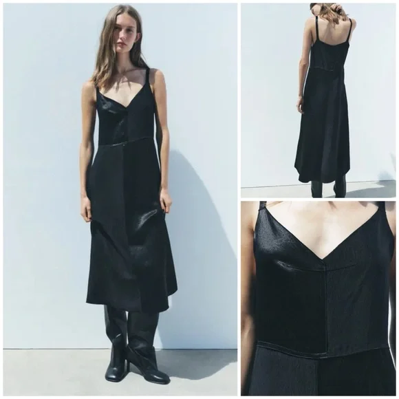 ZARA ~ Satin slip dress ZW COLLECTION - Picture 1 of 12